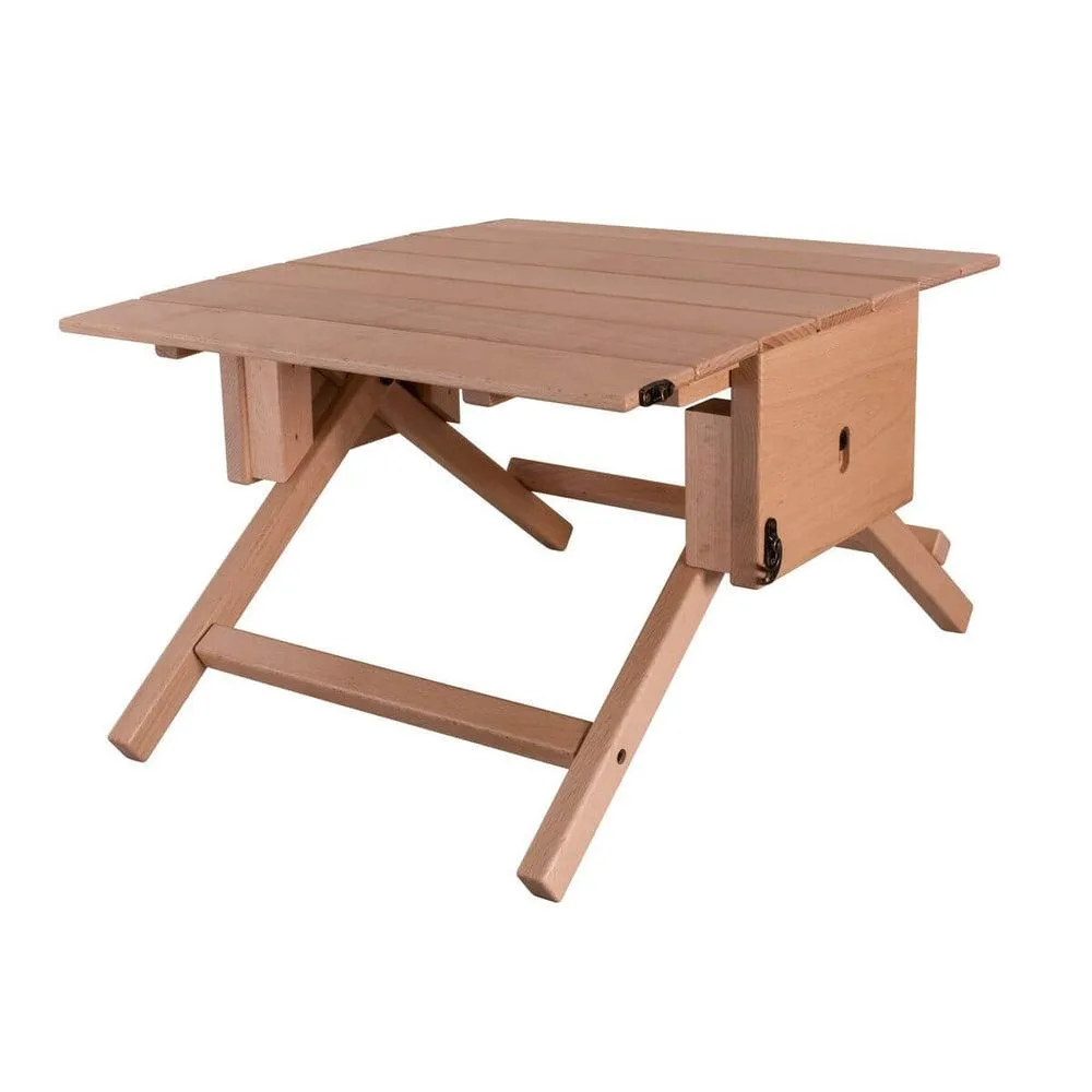 Foldable Picnic Table & Basket Beechwood