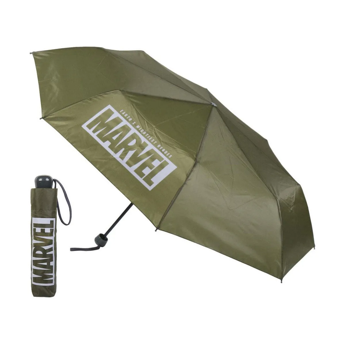 Foldable Umbrella Marvel Green 53 cm (Ø 97 cm)