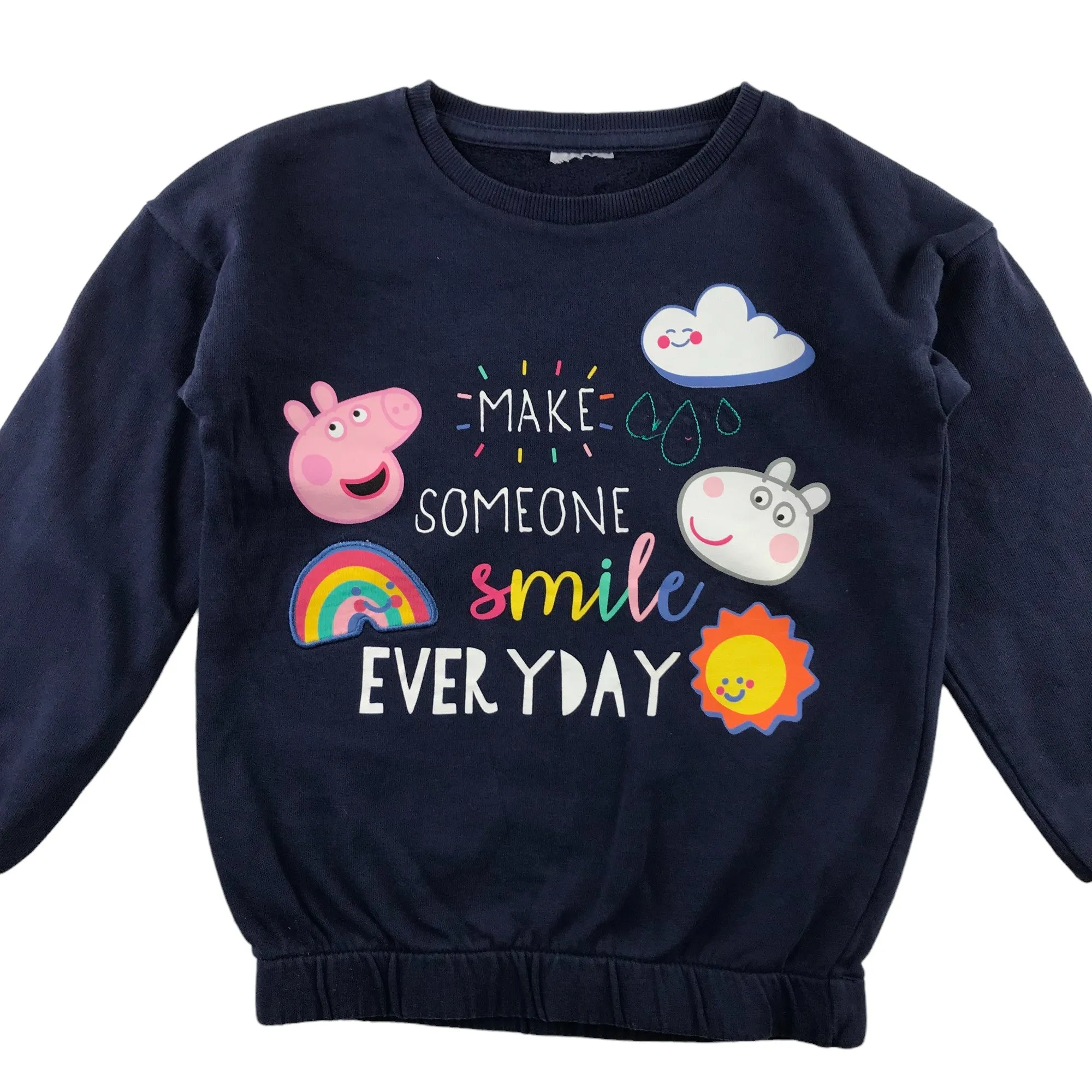 George sweater 5-6 years navy Peppa Pig Graphic and Text Design Cotton