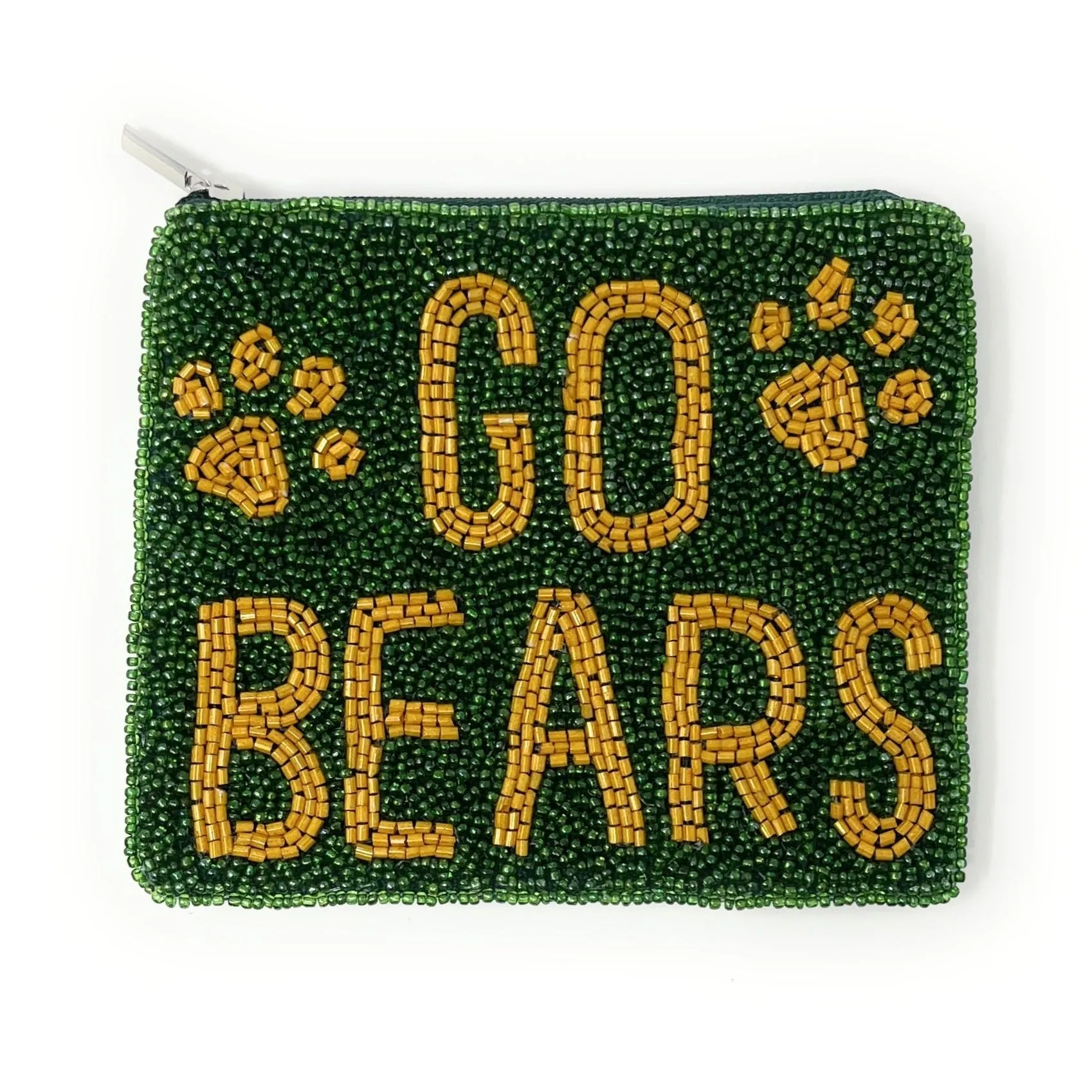 Go Bears Beaded Coin Purse