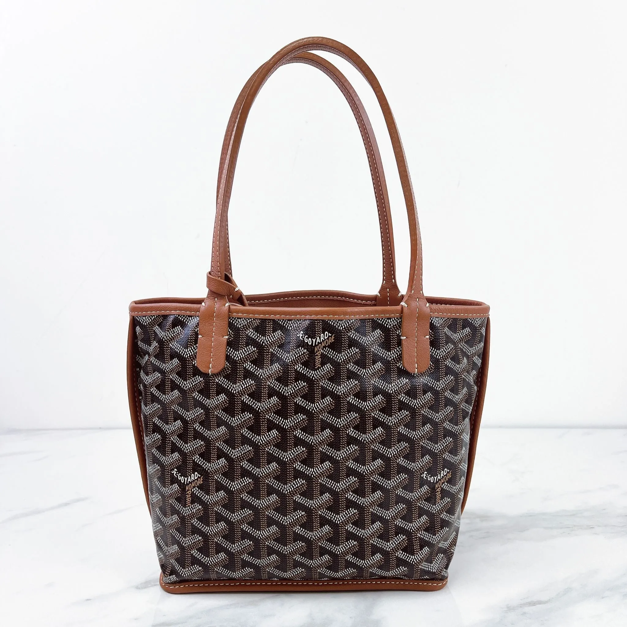 Goyard Anjou Reversible Mini Tote Goyardine Canvas