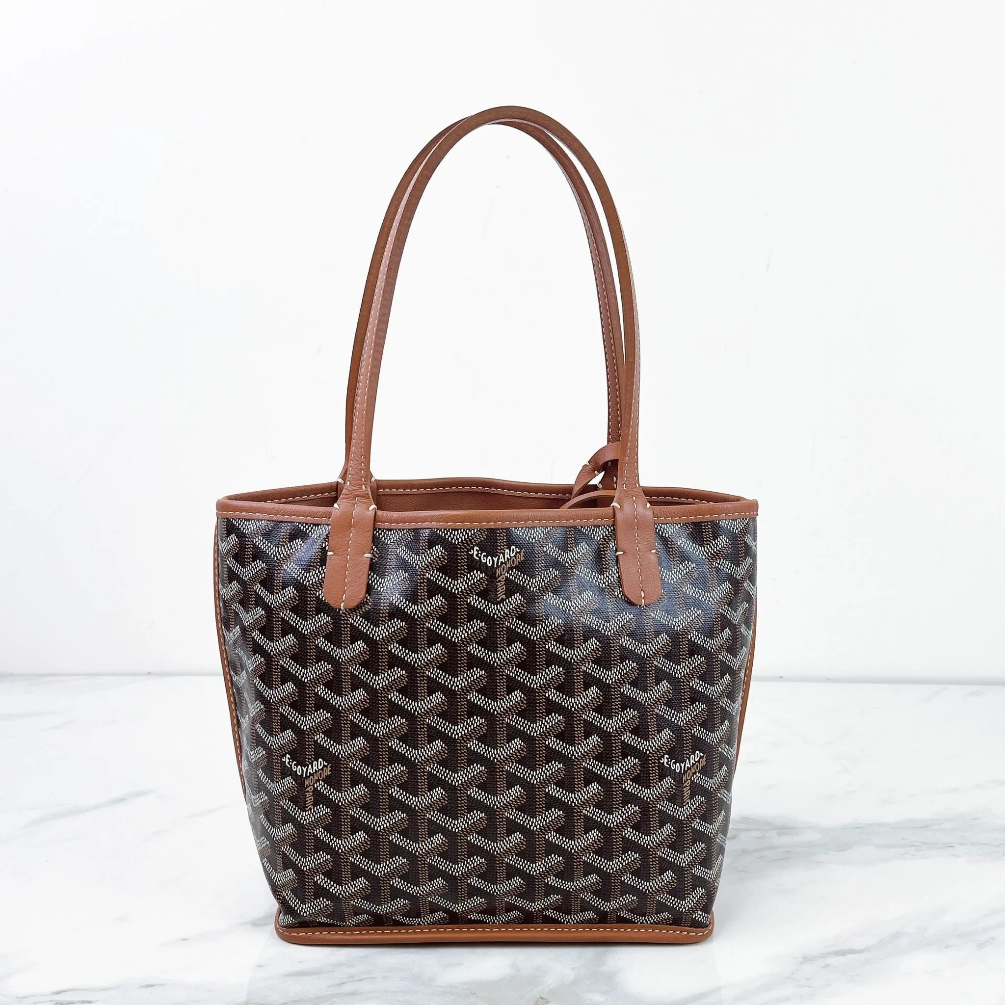 Goyard Anjou Reversible Mini Tote Goyardine Canvas