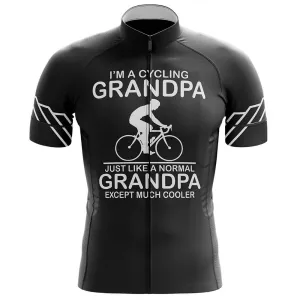 Grandpa Black Men's Short Sleeve Cycling Jersey