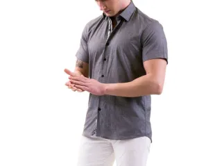 GRAY SHORT SLEEVE SHIRT