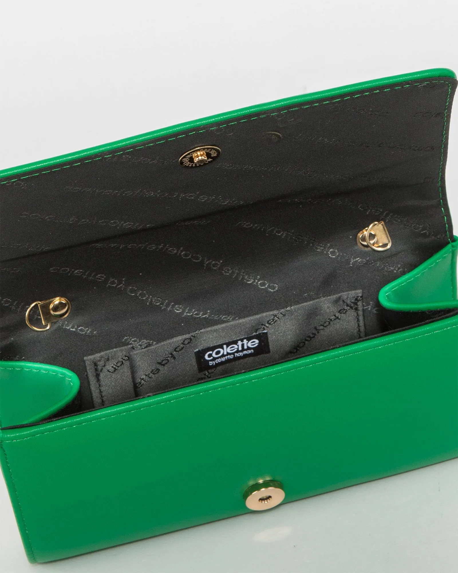 Green Meghan Flap Clutch Bag