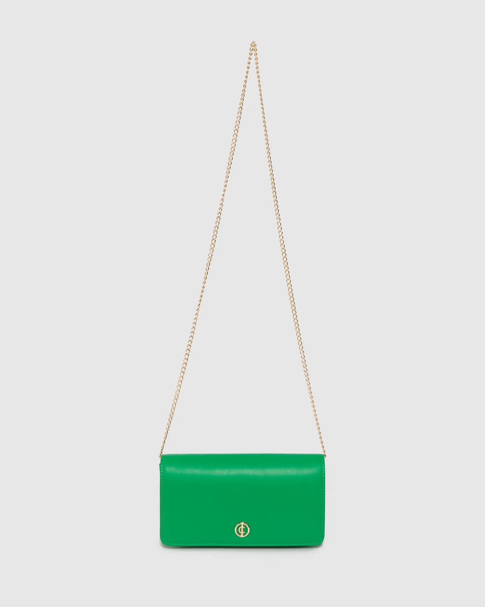 Green Meghan Flap Clutch Bag