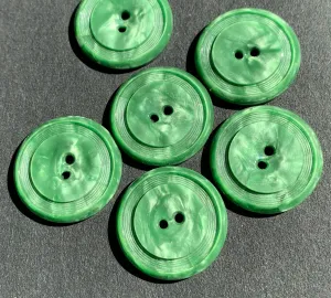 Happy Fern Green Vintage 2.3cm Buttons - 24 or 5 or 6