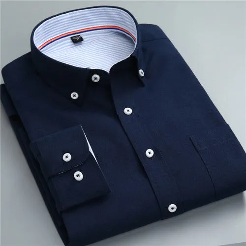 High Quality Solid Long Sleeve Shirt #710XX