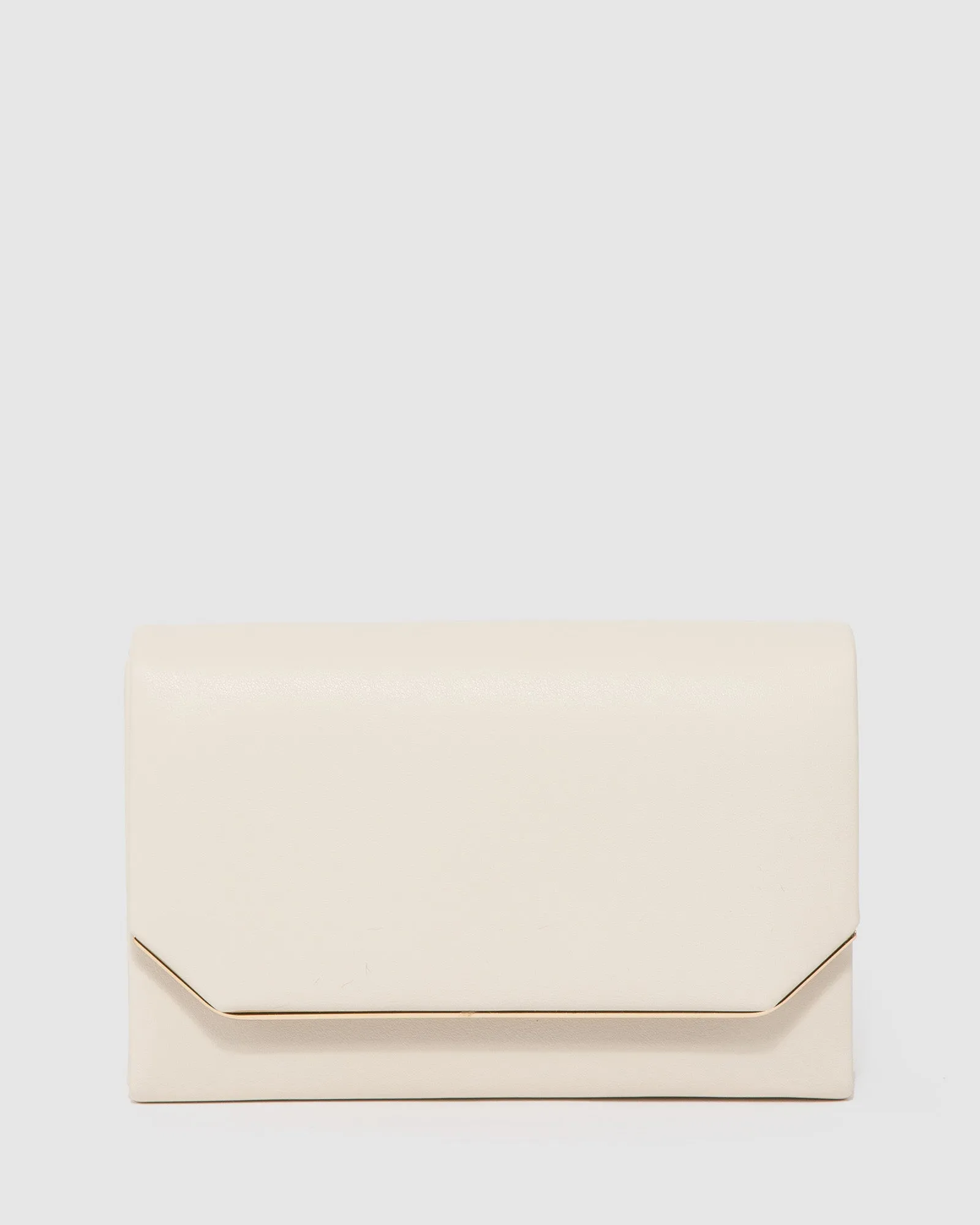 Ivory Penny Flap Clutch Bag