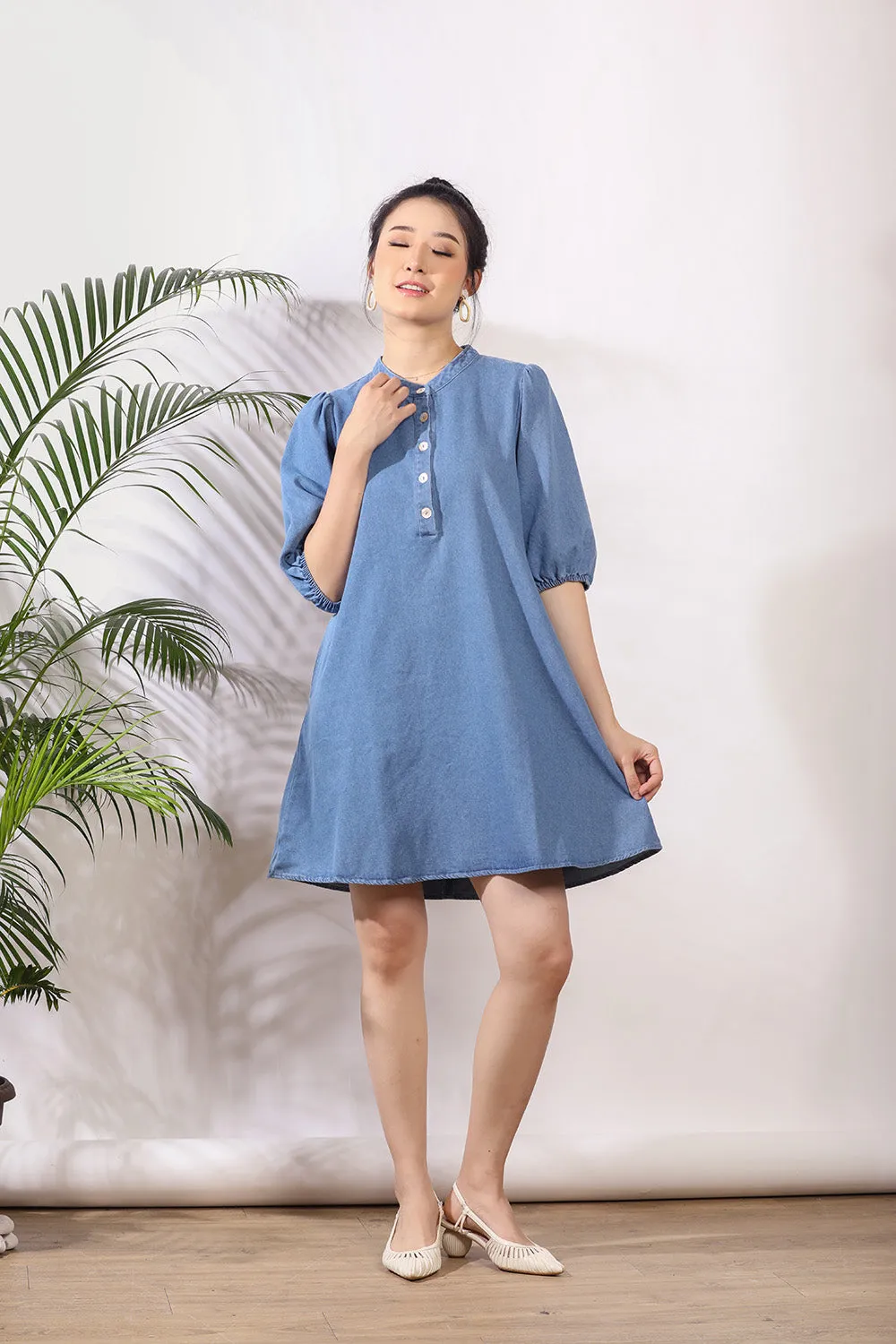 Kellan Denim Dress in Light Wash