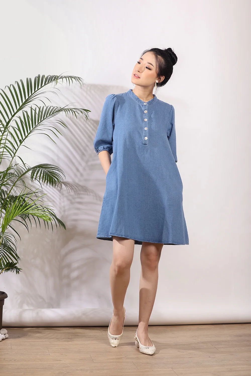 Kellan Denim Dress in Light Wash