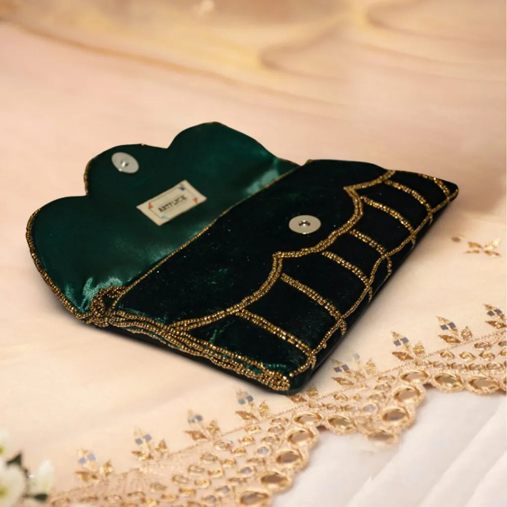 Khawaish Emerald Flap Bag