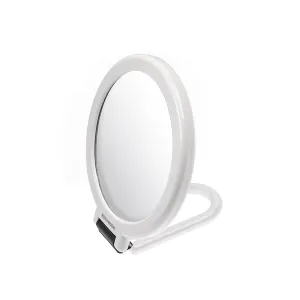 KOH-I-NOOR Double-Sided Mirror with Folding Handle x6 Magnification WHITE