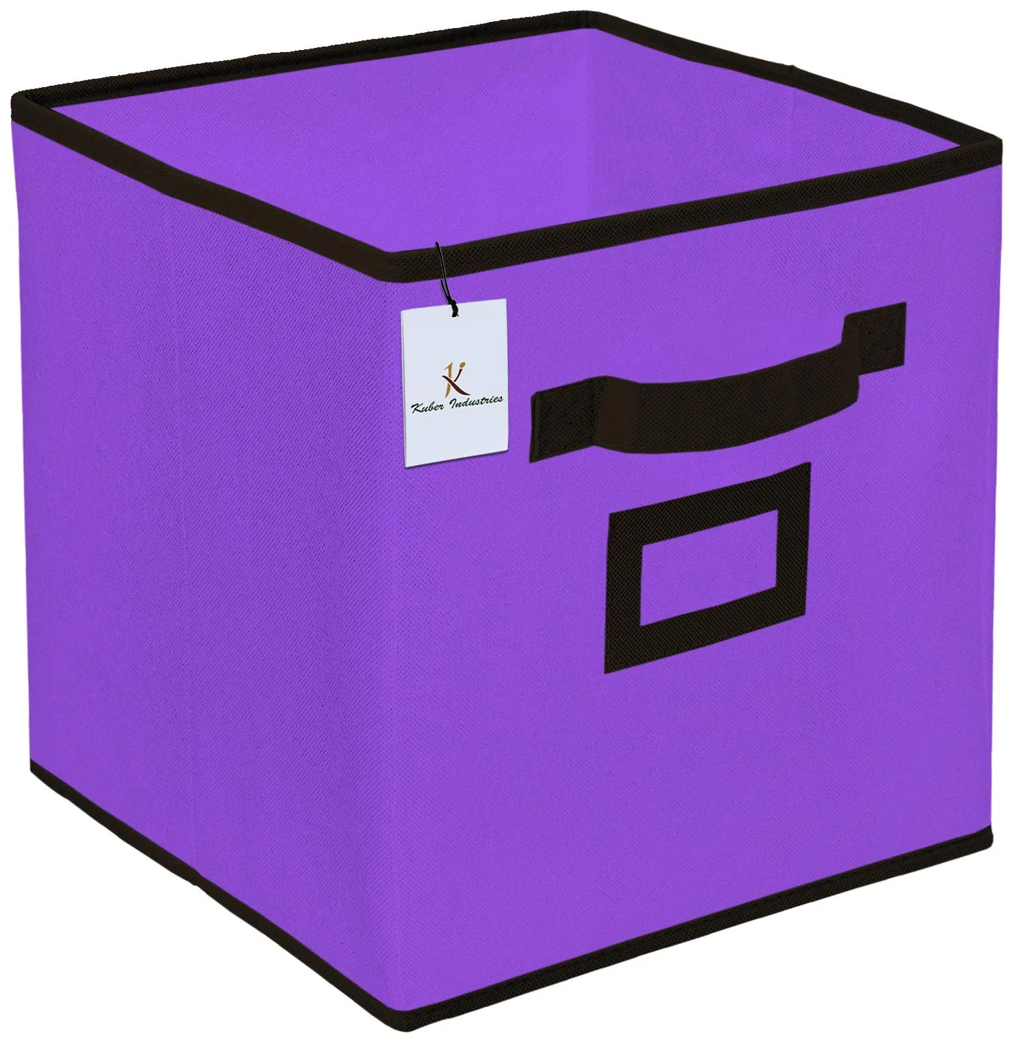 Kuber Industries Non Woven 4 Pieces Small & Large Foldable Storage Organiser Cubes/Boxes (Pink & Purple) - CTKTC035347