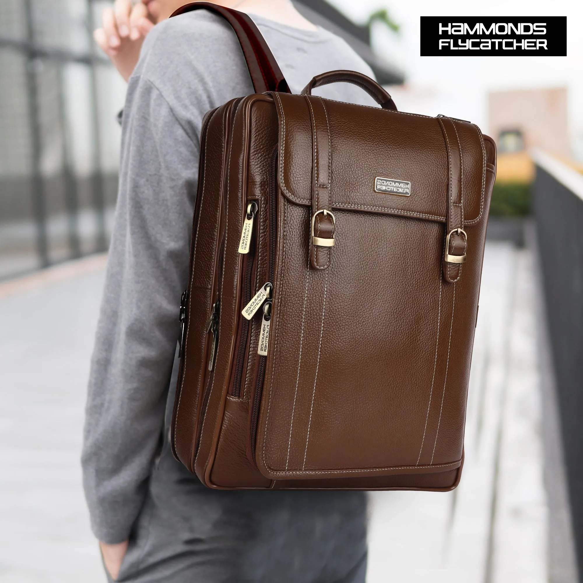 Laptop Bag for Men - Genuine Leather Office Bag - Fits upto 16 Inch Laptop/MacBook - Messenger Bag