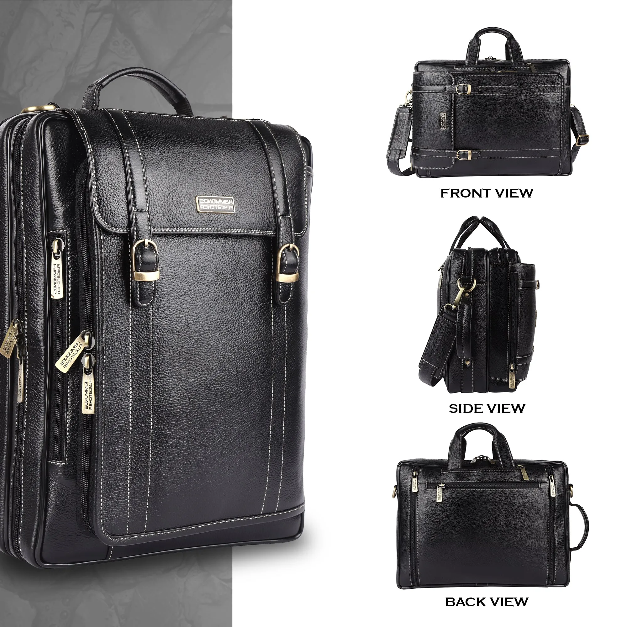 Laptop Bag for Men - Genuine Leather Office Bag - Fits upto 16 Inch Laptop/MacBook - Messenger Bag