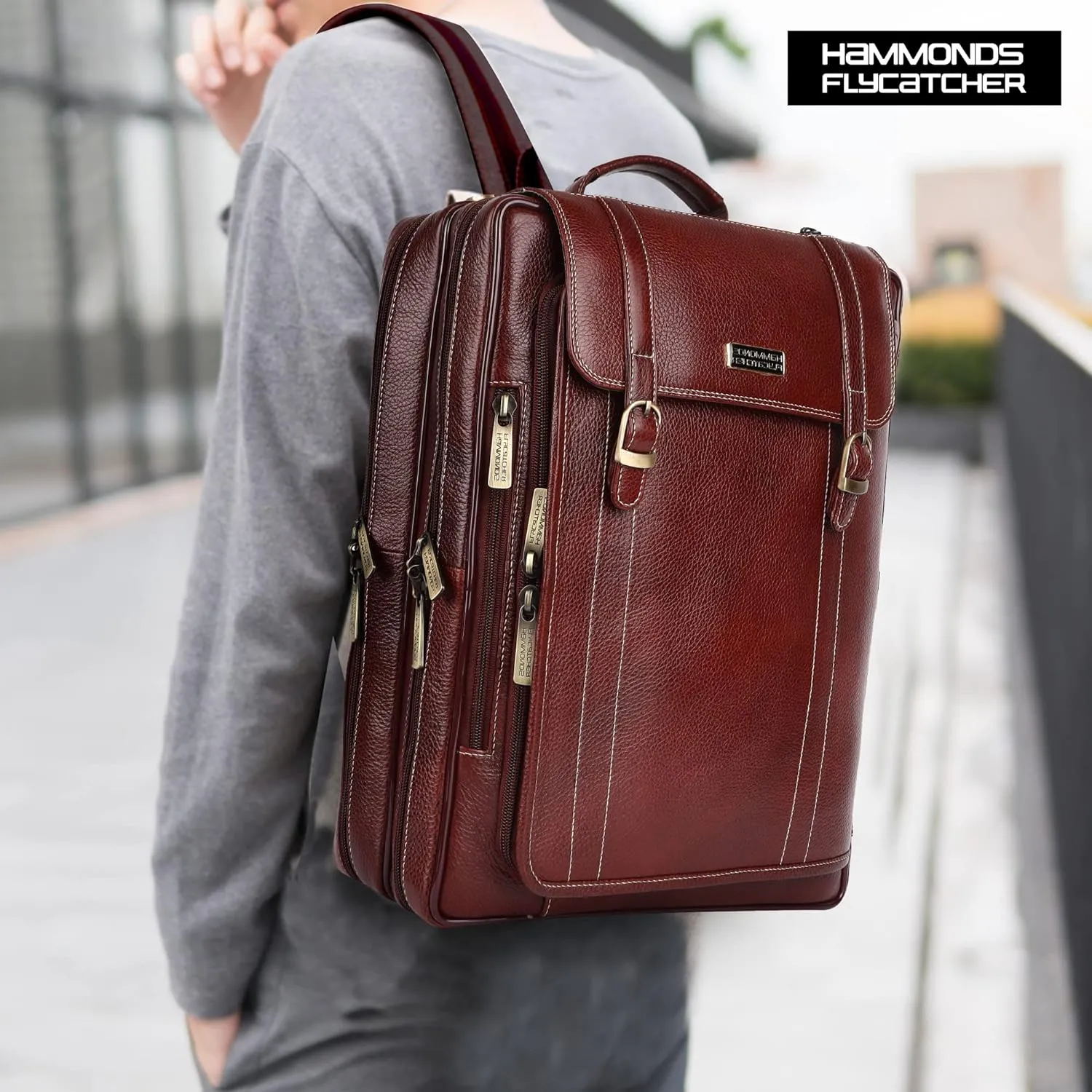 Laptop Bag for Men - Genuine Leather Office Bag - Fits upto 16 Inch Laptop/MacBook - Messenger Bag