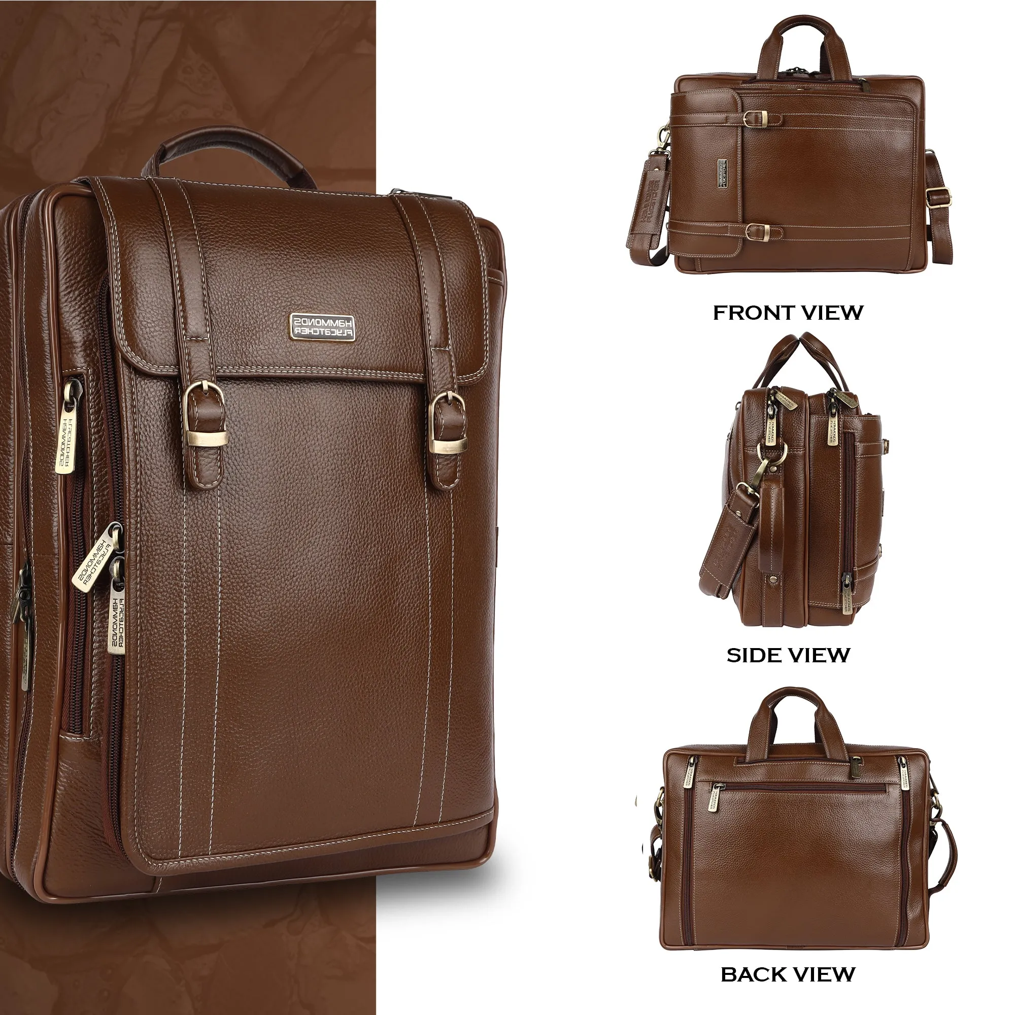 Laptop Bag for Men - Genuine Leather Office Bag - Fits upto 16 Inch Laptop/MacBook - Messenger Bag