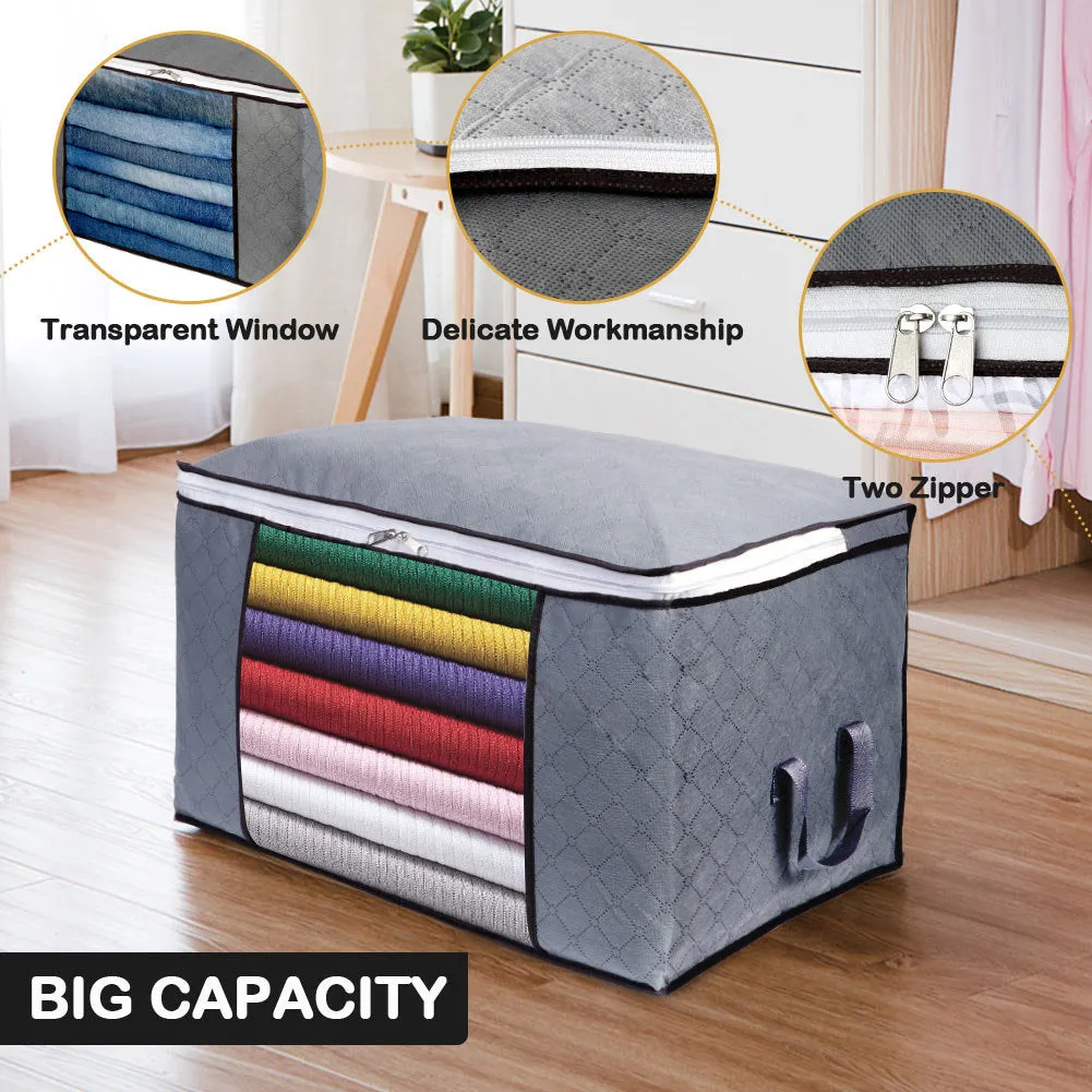 Large Foldable Storage Baskets for Organizing Home, Clothes, Shelf, Gifts, Baby Nursery, Closet, Towel, Laundry Storage Bin - Home Organizer