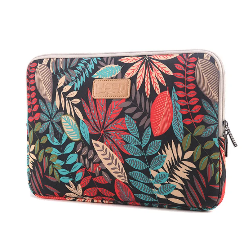 LISEN Colorful Leaf Notebook Sleeve Bag   Inch 15.6 Inch Computer Bag