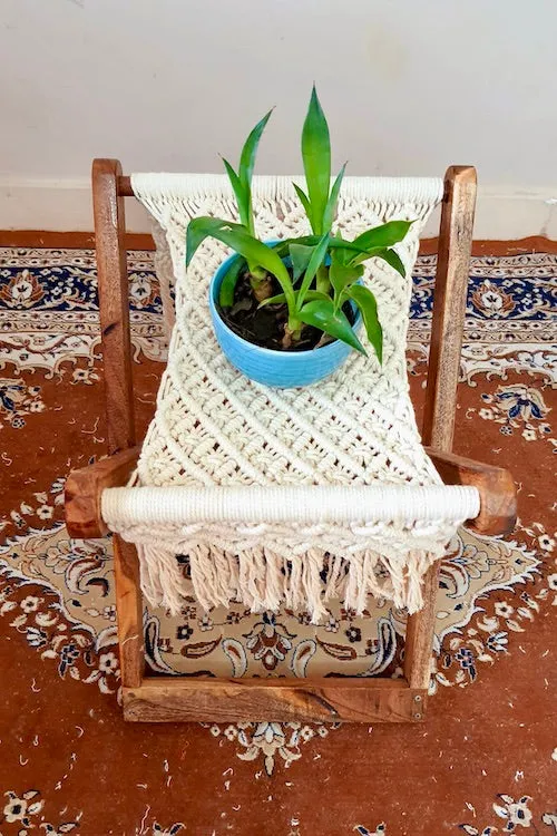 Macrame Foldable Stool