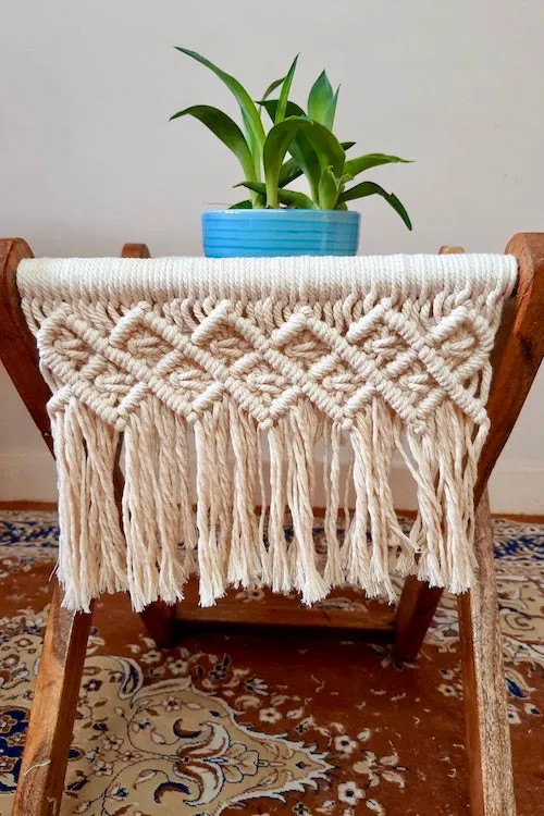 Macrame Foldable Stool