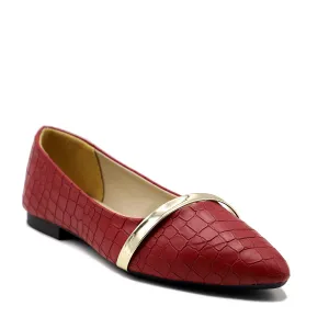 Maroon Casual Pumps 090846