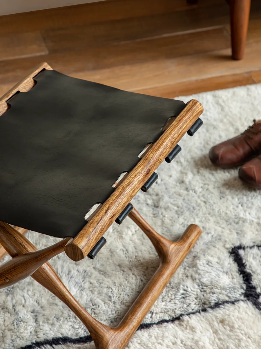 Maverick Leather Stool