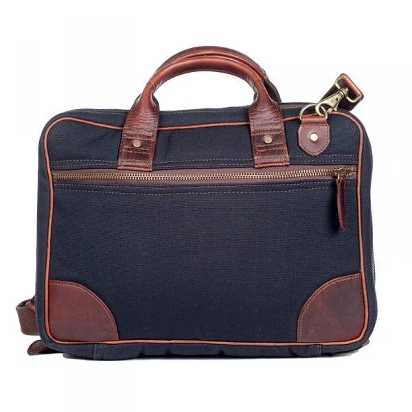 Melvill & Moon Canvas Laptop Bag | Black