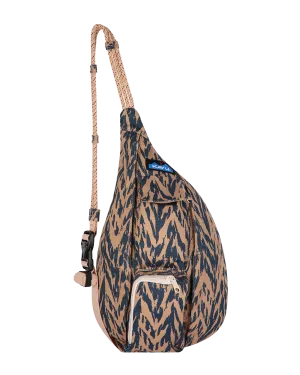 Mini Rope Bag in Chevron Shore