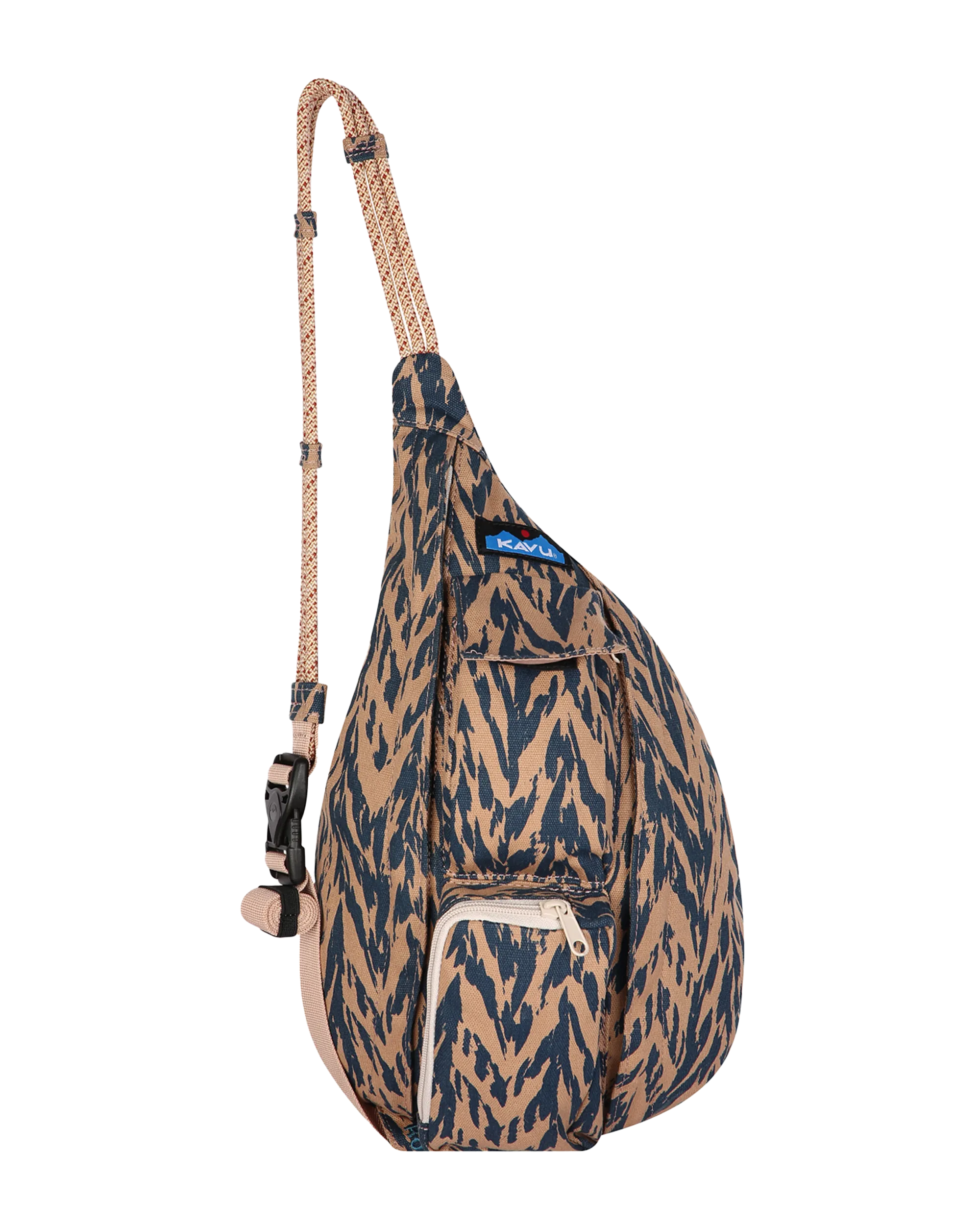 Mini Rope Bag in Chevron Shore