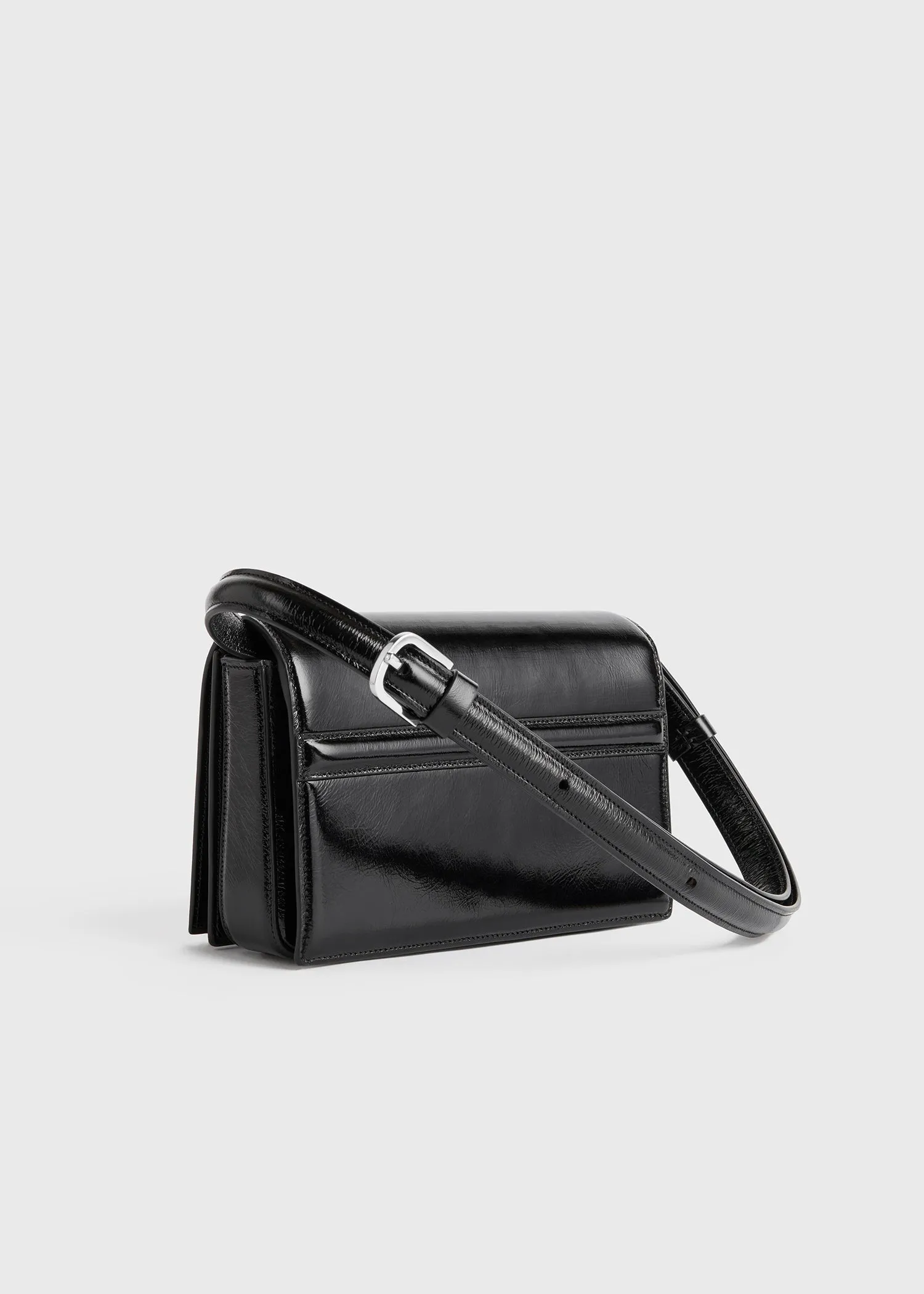 Mini T-Flap Naplack bag black