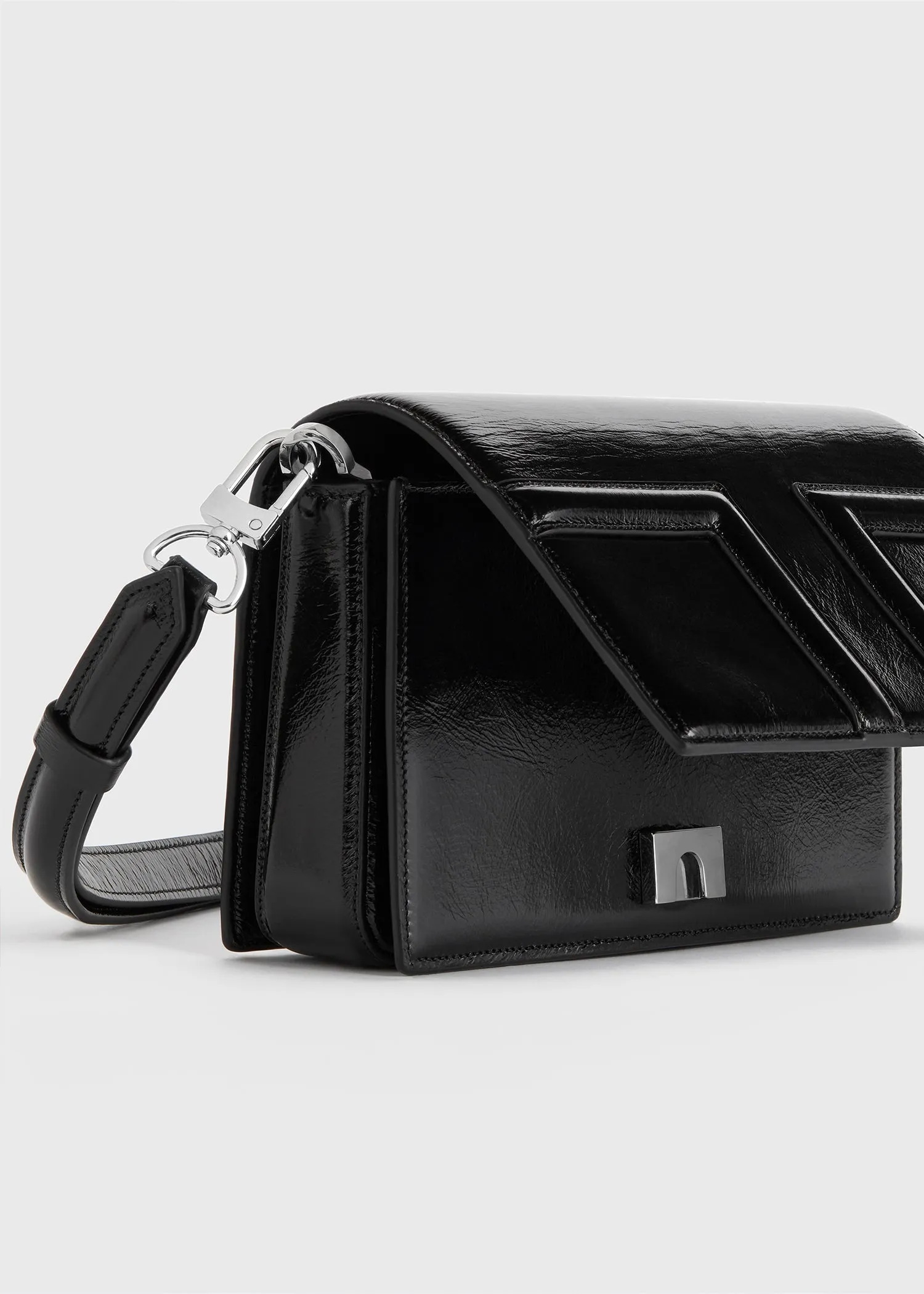 Mini T-Flap Naplack bag black