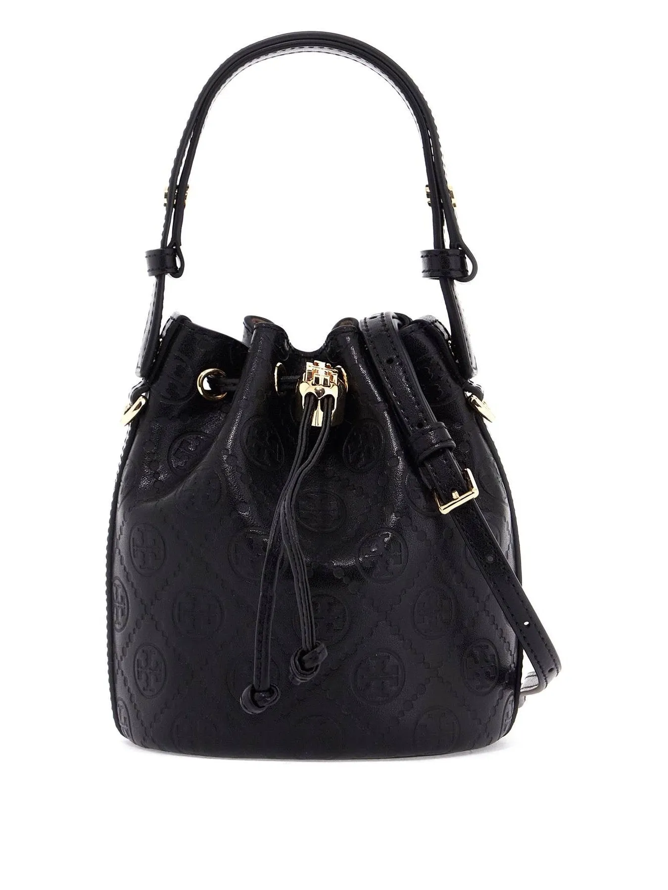 Mini T Monogram Leather Bucket Bag