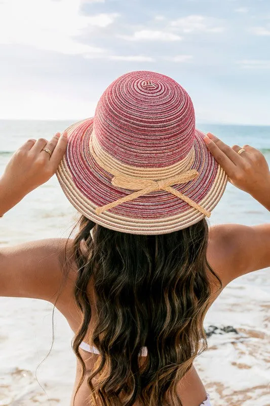 Multi-Stripe Bow Accent Bucket Sunhat  *Online Only*