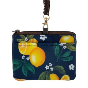 Navy Blue Lemon Grove Card & Coin Purse