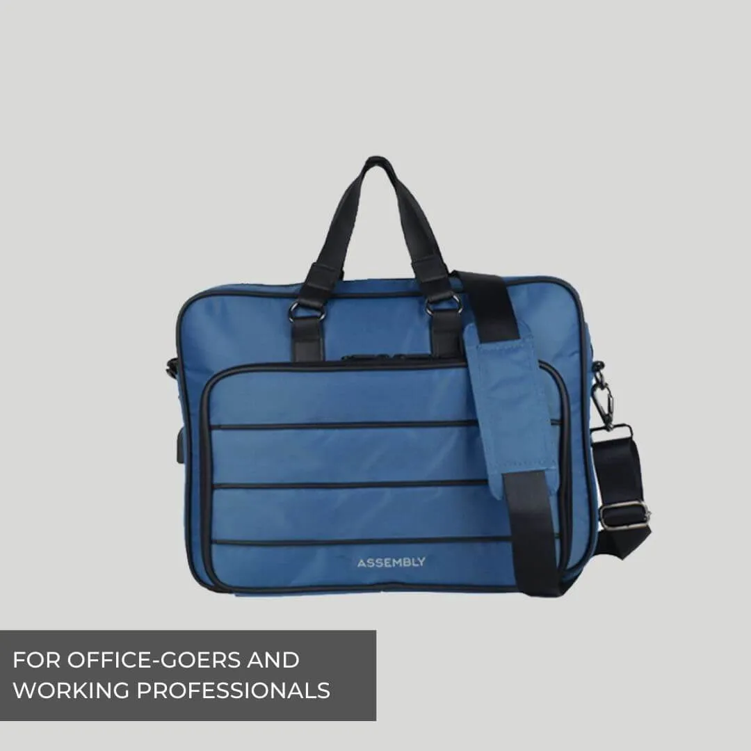 Neeson-Laptop Messenger Bag-Blue