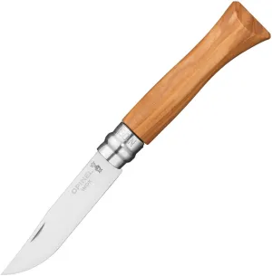 Opinel No. 6 Stainless Knife Olivewood Handle