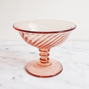 Pink Intoxication Antique Glass Footed Sherbert