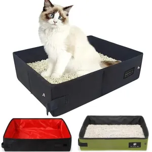 Portable Waterproof Oxford Cloth Cat Litter Box