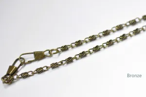 Purse Frame Wheat Chain/ Bronze Gold And Silver Colors Available/ 40cm(15") and 120cm(47") Length