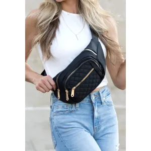 Quilted Sling Belt Bum Bag