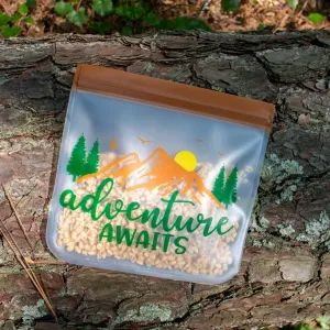 Reusable 4-pc Sandwich Bag Set - "Adventure Awaits"