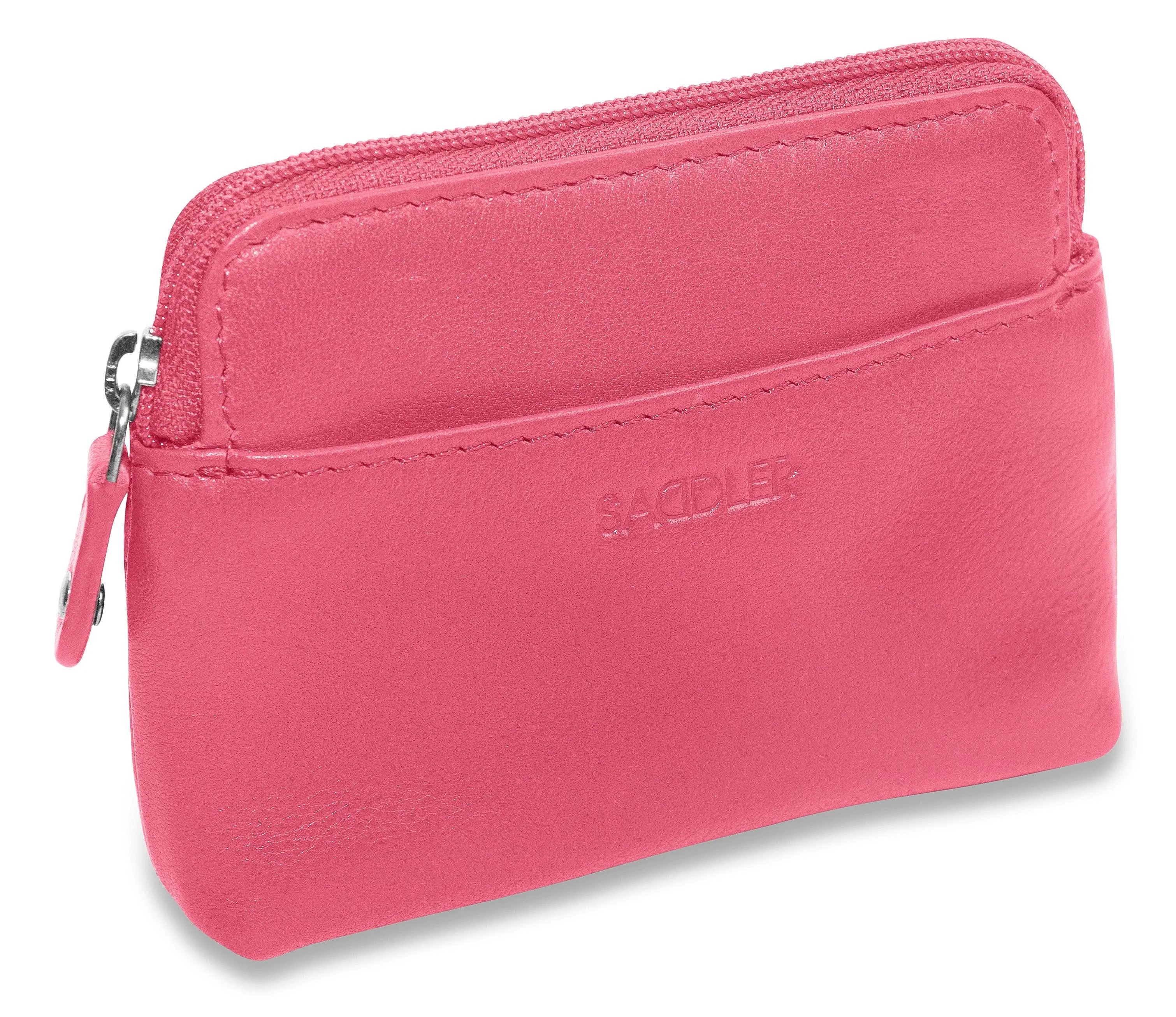 SADDLER PIA Leather Zip Top Card and Coin Key Purse - Compact and Multi-functional - RFID Protected