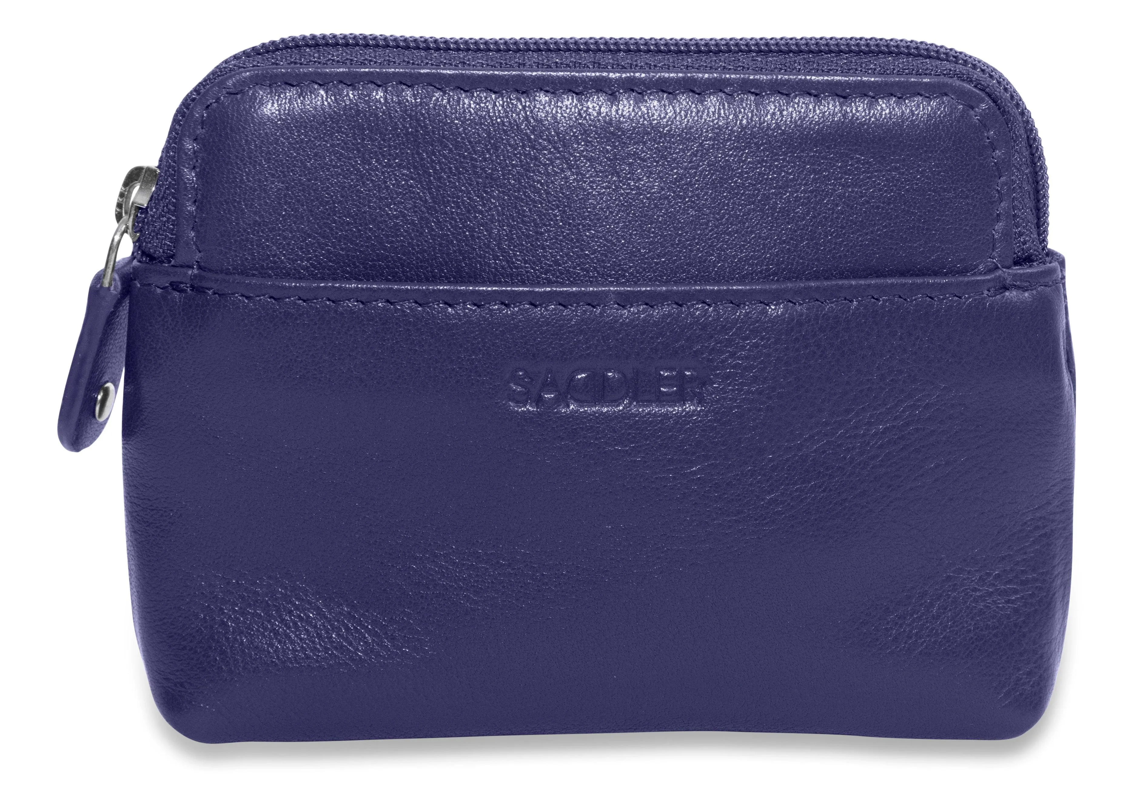 SADDLER PIA Leather Zip Top Card and Coin Key Purse - Compact and Multi-functional - RFID Protected