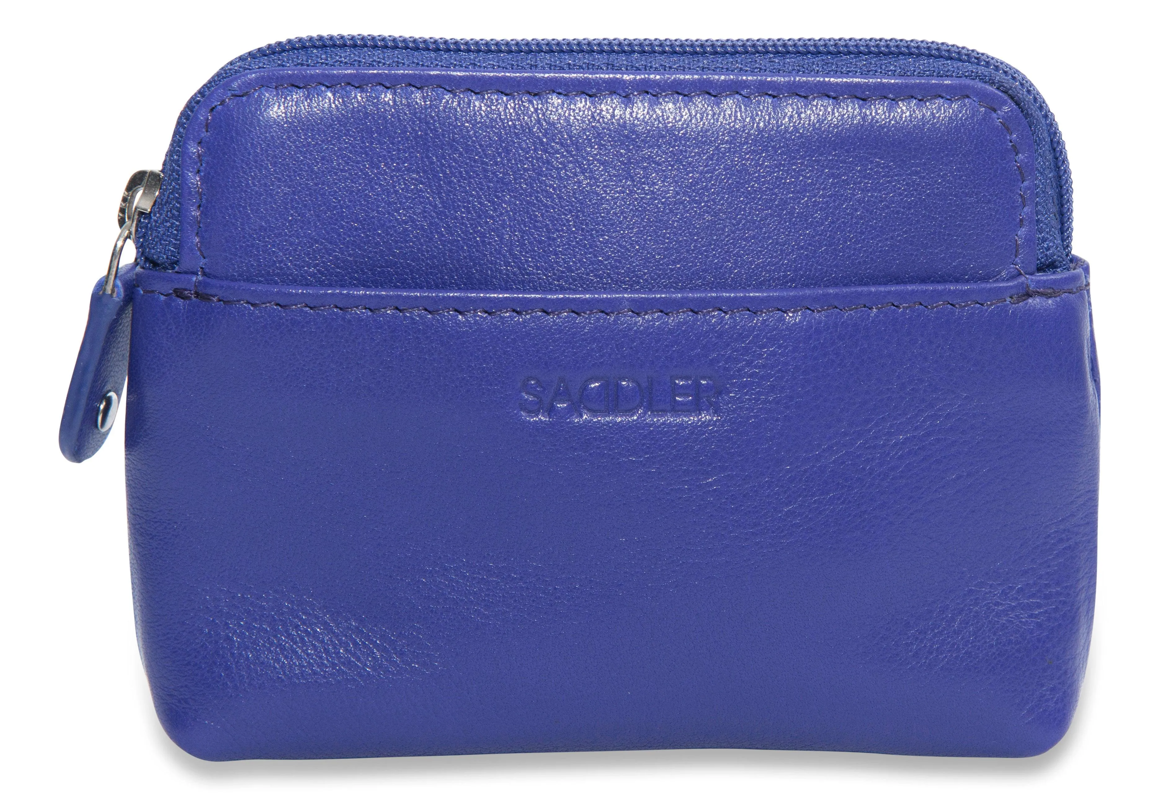 SADDLER PIA Leather Zip Top Card and Coin Key Purse - Compact and Multi-functional - RFID Protected