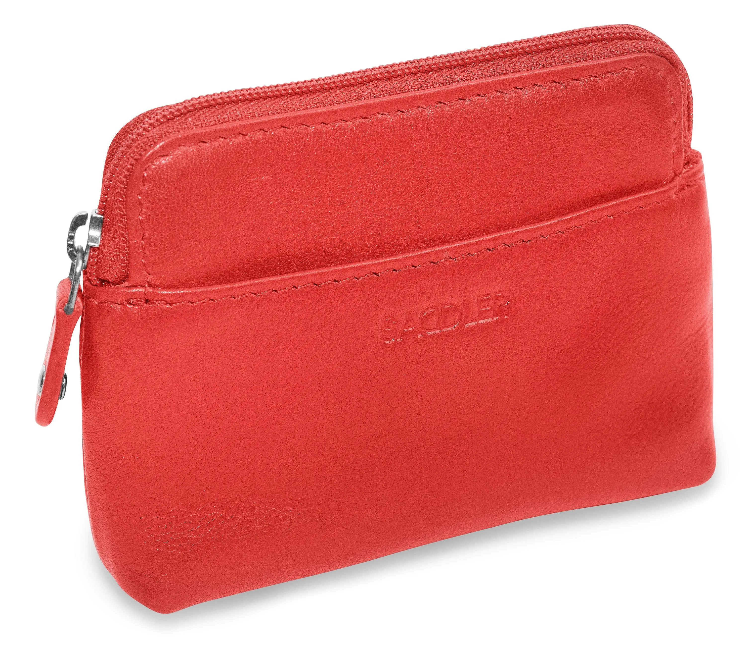 SADDLER PIA Leather Zip Top Card and Coin Key Purse - Compact and Multi-functional - RFID Protected