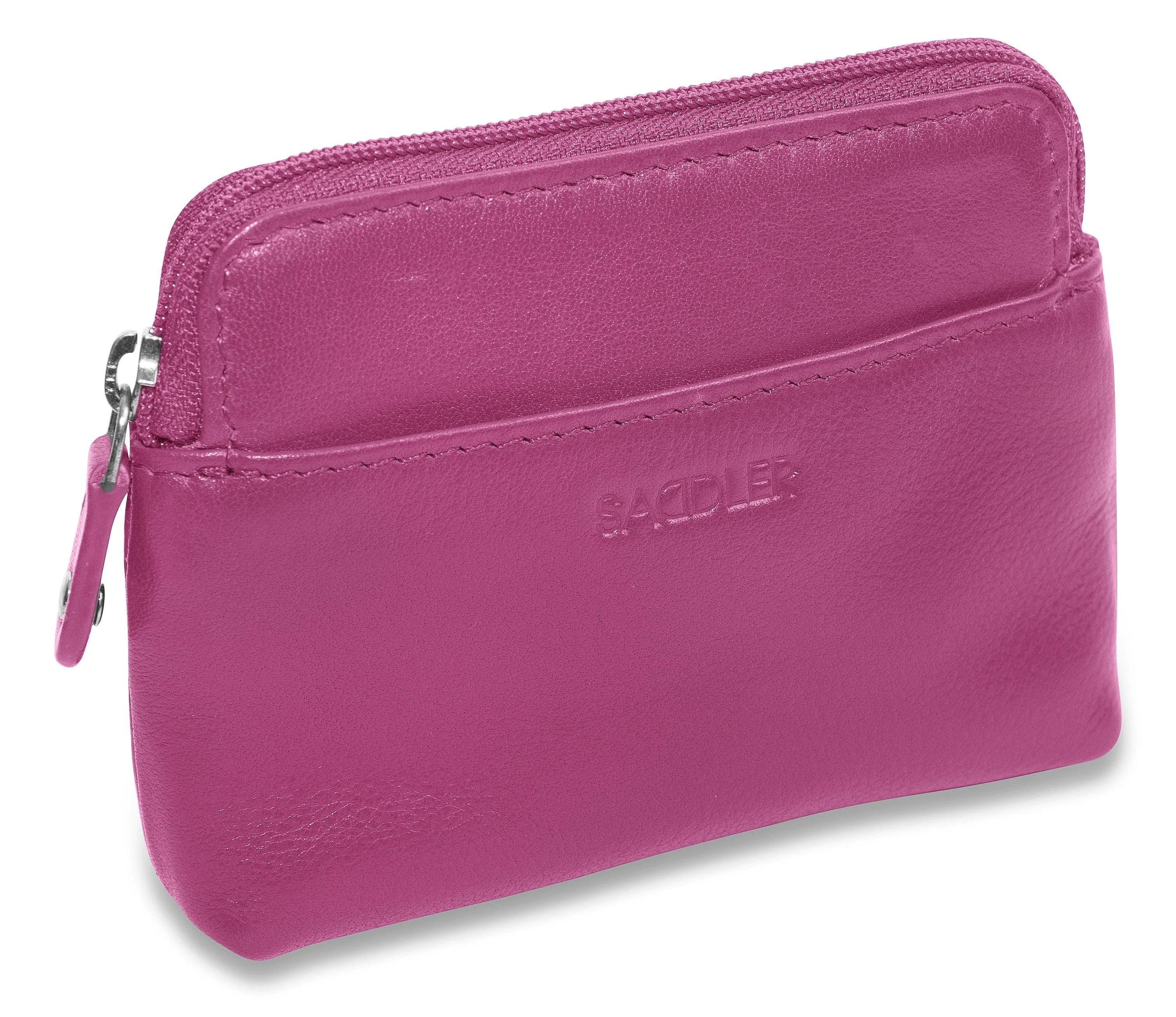 SADDLER PIA Leather Zip Top Card and Coin Key Purse - Compact and Multi-functional - RFID Protected