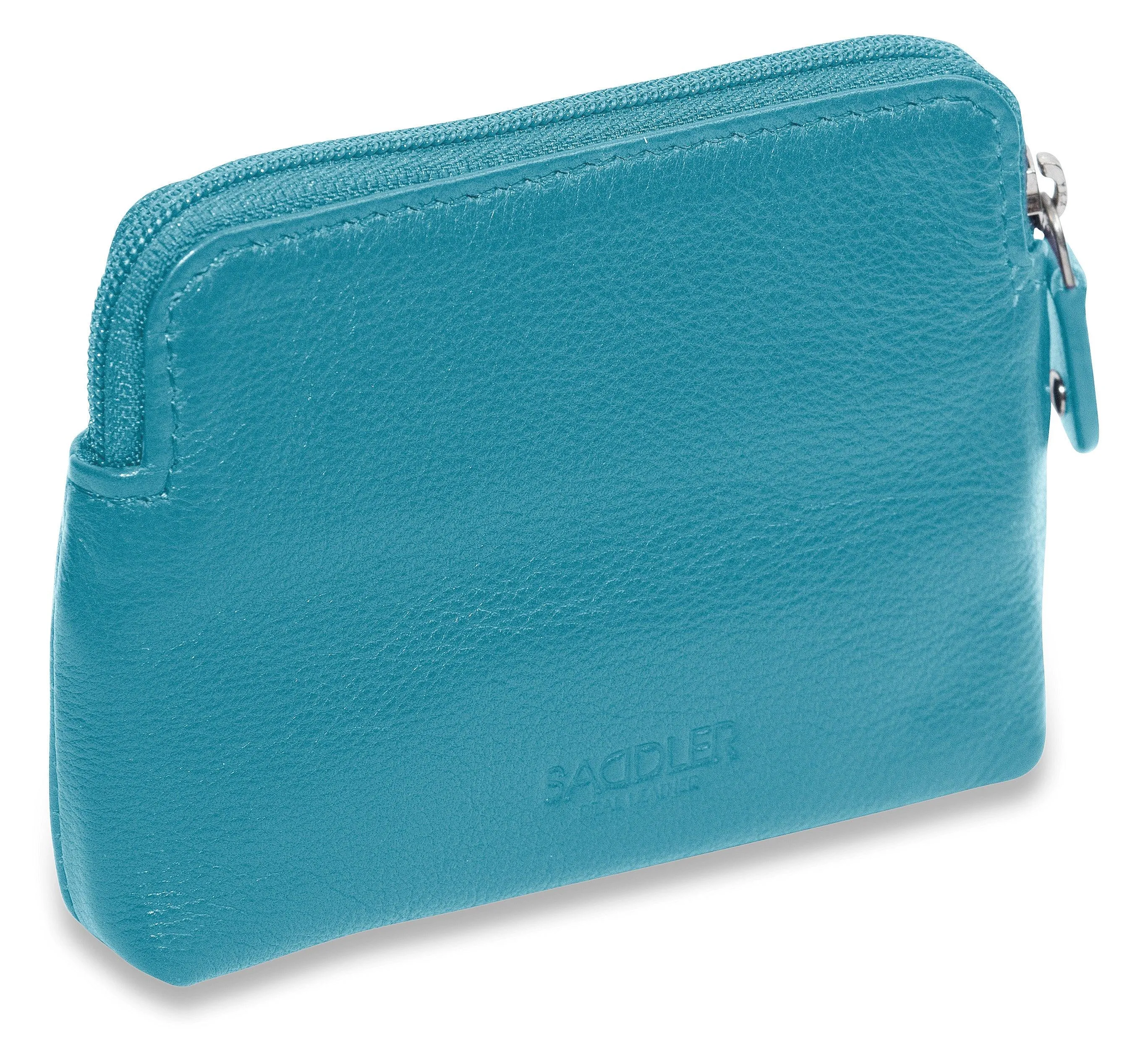 SADDLER PIA Leather Zip Top Card and Coin Key Purse - Compact and Multi-functional - RFID Protected