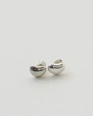 Silver Bean Earrings